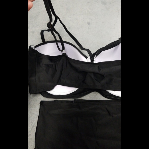 BLACK plus size high waist woman swimsuit - Picture 6 of 6